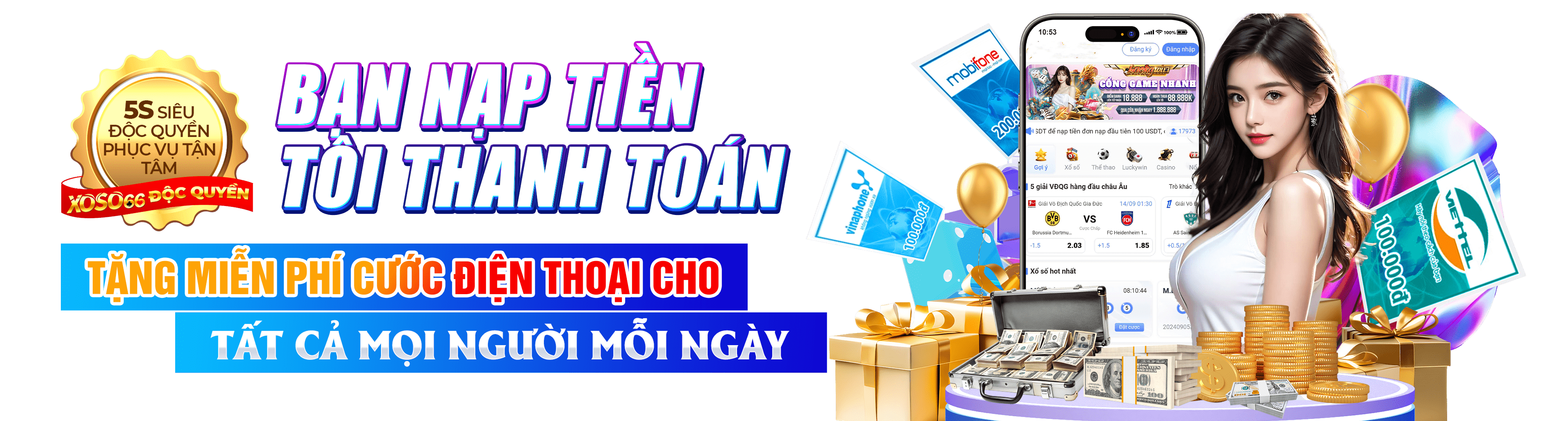 Hình ảnh quảng cáo của mb666 hiển thị nền tảng và các lợi ích
